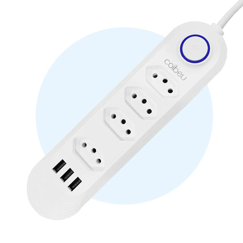 Extensão de tomada de energia USB 2M 110-220V USB TYPE-C USB Plugue de alimentação USB